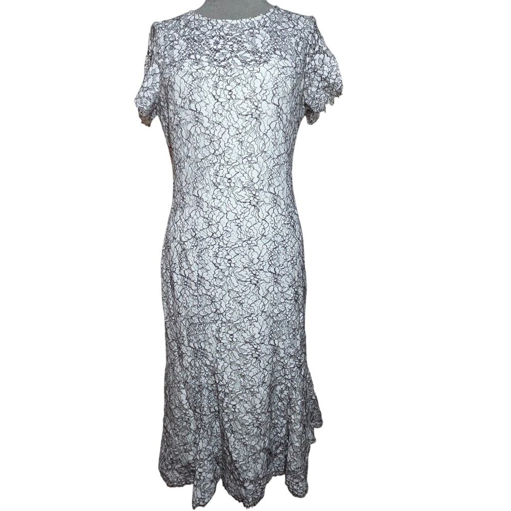 Floral Lace Short Sleeve Dress Size 4